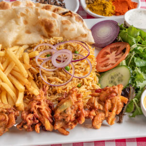 Menu Pakora Végétarien avec naan et accompagnement à Grenoble